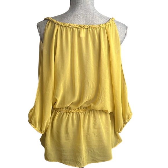 Y2K XXI Forever 21 Sheer Cold Shoulder Blouse - Picture 8 of 11